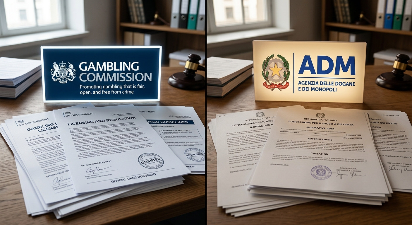 Differenze tra licenza UKGC e licenza ADM in Italia - casino online inglesi
