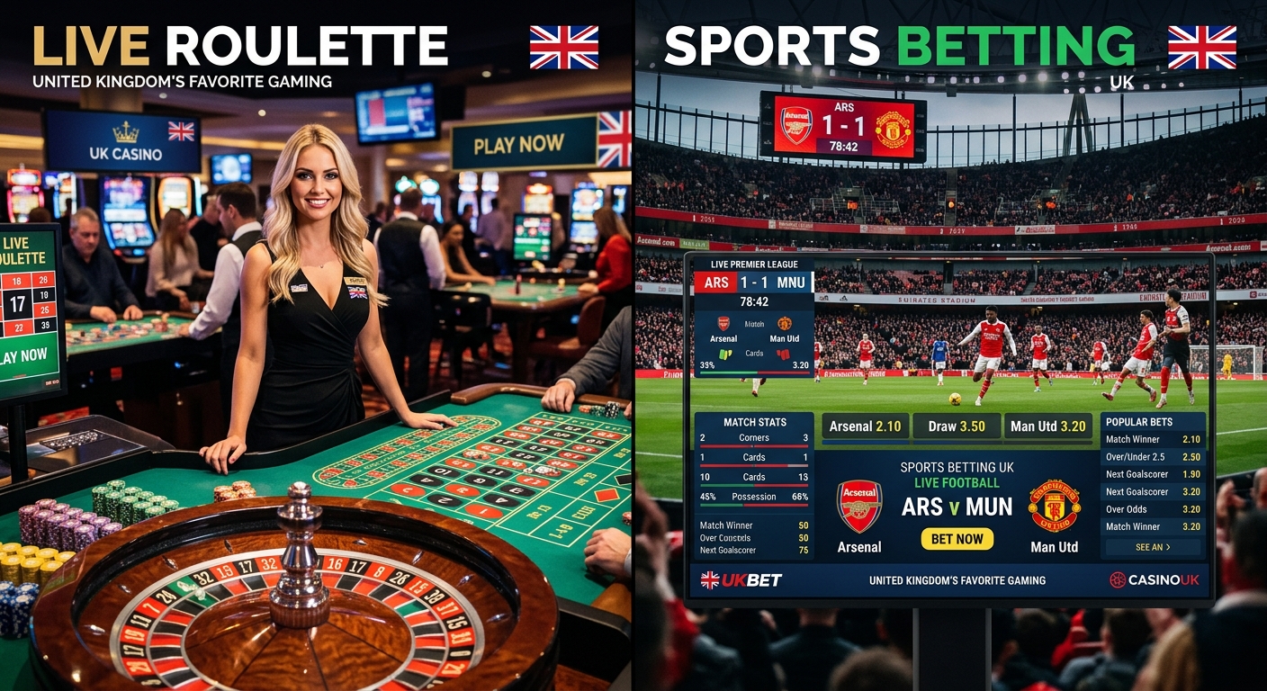 Popolarità delle scommesse sportive e dei giochi live - casino online inglesi